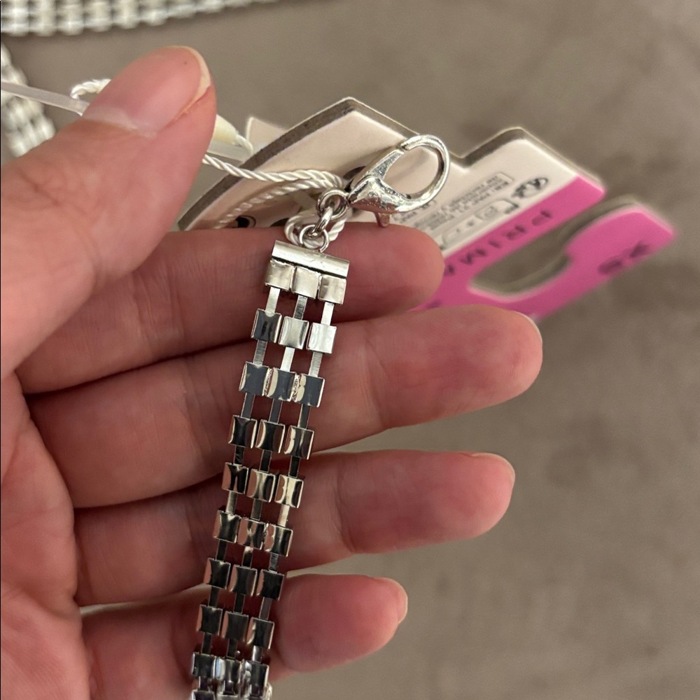 New Silver Rhinestone Chain Belt Small - Picture 4 of 7